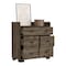 Tuhome Alyn Dresser, Four Legs, Four Drawers, One Double Drawer, Superior Top, Dark Brown CLB7153 - alternate 8